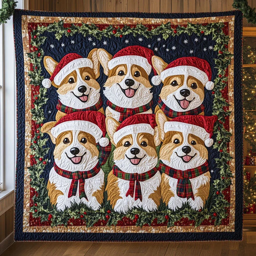 Cozy Corgi Quilt Blanket