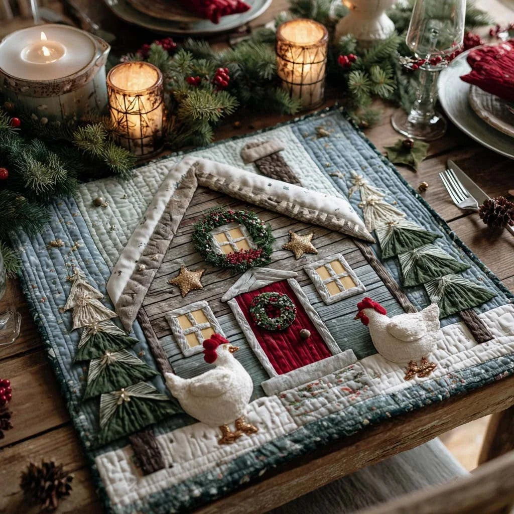 Cozy Cottage Quilted Table Topper