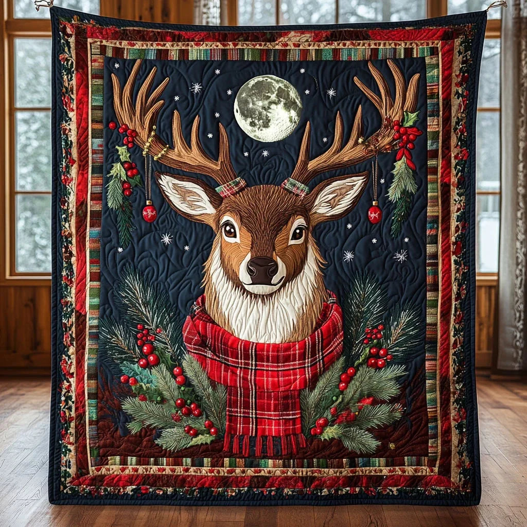 Cozy Deer Quilt Blanket
