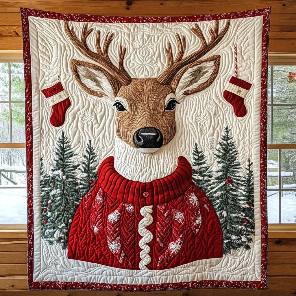 Cozy Deer Quilt Blanket