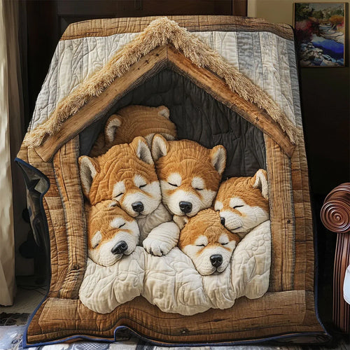 Cozy Doghouse Quilt Blanket