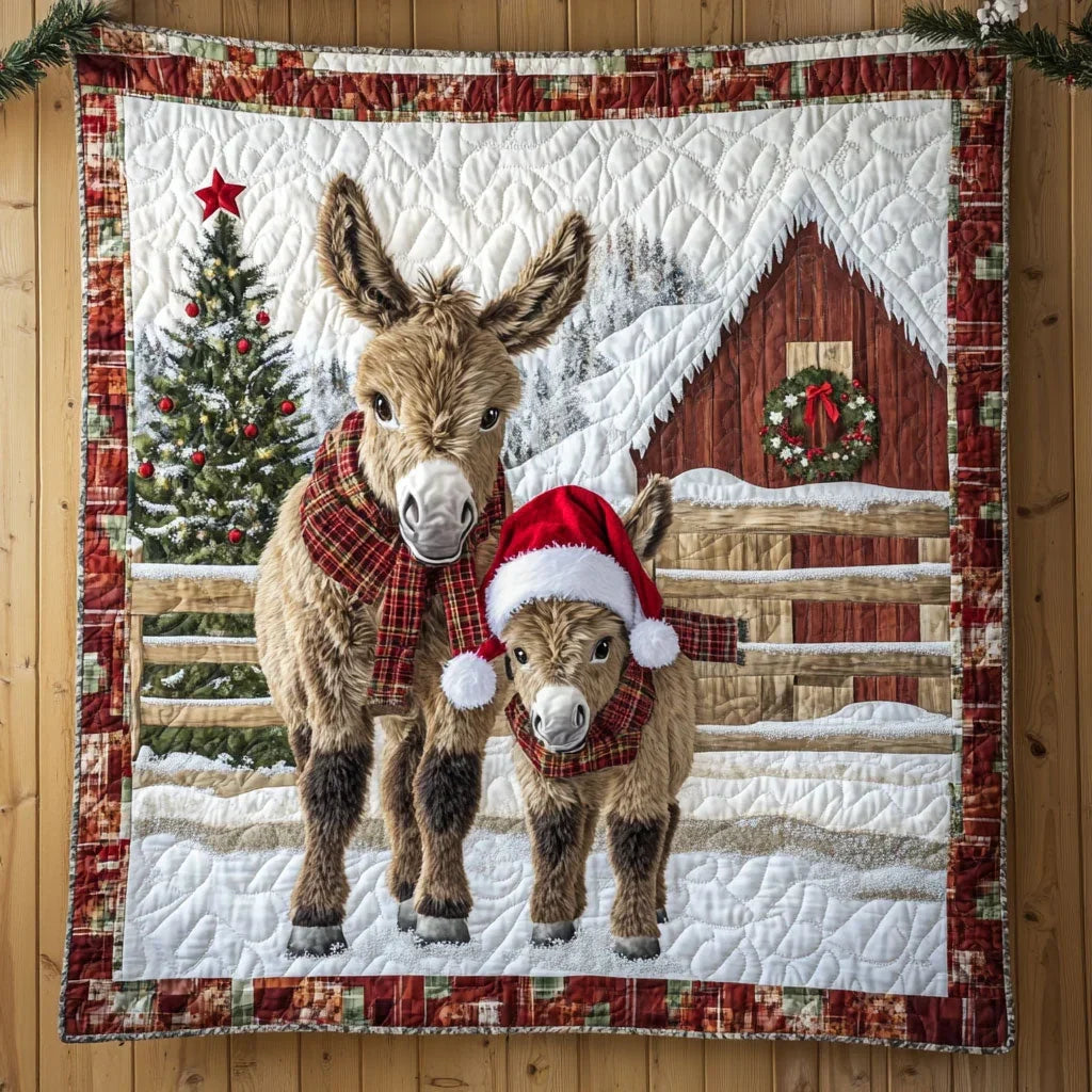 Cozy Donkey Quilt Blanket