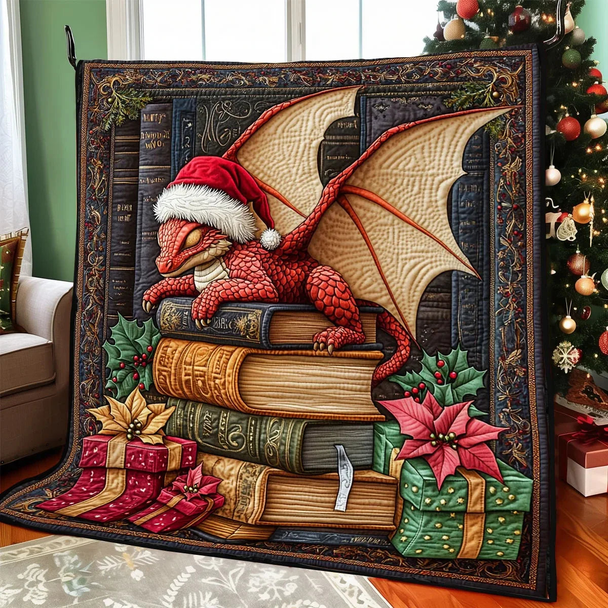 Cozy Dragon Quilt Blanket