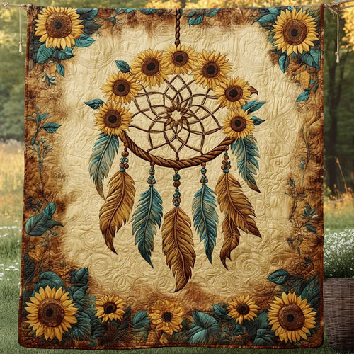 Cozy Dreamcatcher Sun Quilt Blanket