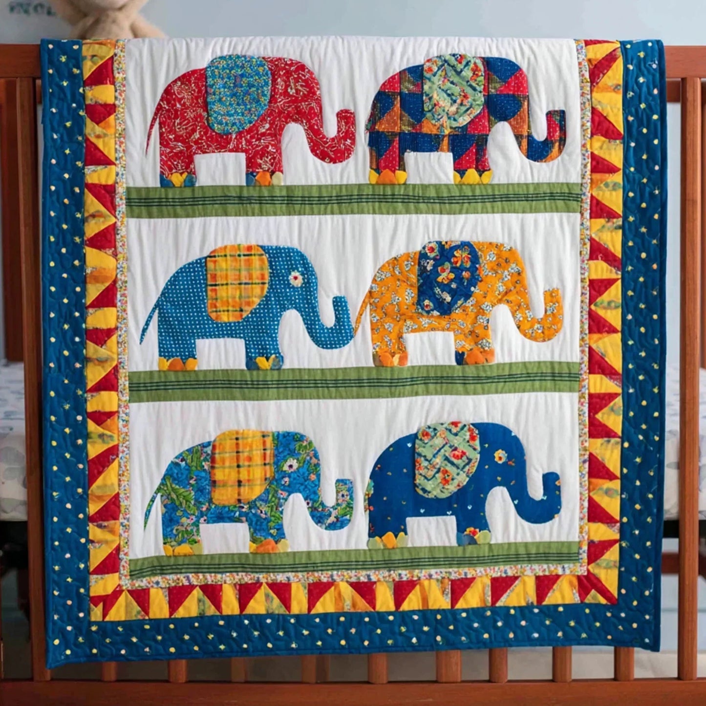 Cozy Elephant Quilt Blanket - Quilted Blanket by Wild and Way