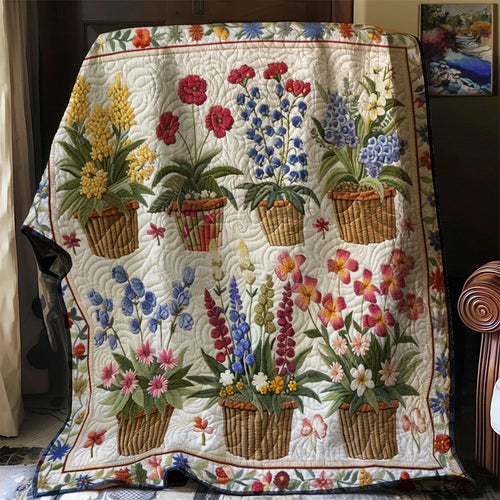 Cozy Flower Quilt Blanket