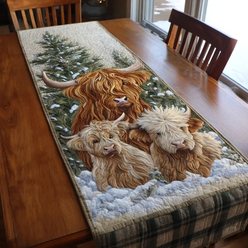 Cozy Highland Quilted Table Runner