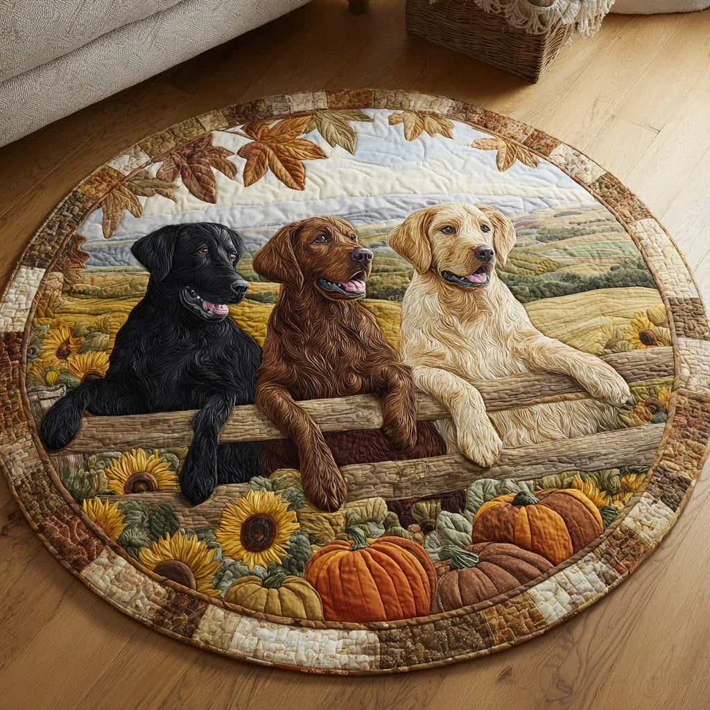 Cozy Lab Oasis Quilted Round Mat
