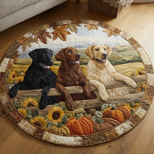 Cozy Lab Oasis Quilted Round Mat