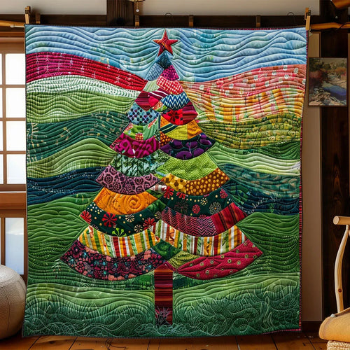 Cozy Patch Tree Quilt Blanket