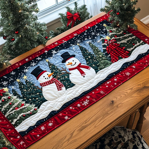 Cozy Pines Quilted Table Runner