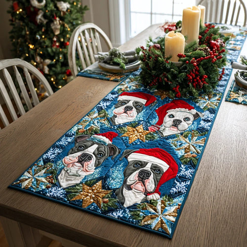 Cozy Pitbull Quilted Table Runner