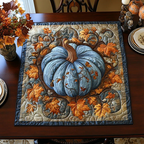 Cozy Pumpkin Quilted Table Topper