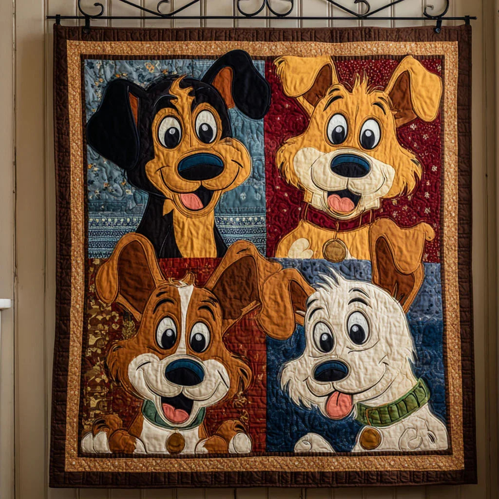 Cozy Pup Quilt Blanket - Quilted Blanket by Wild and Way