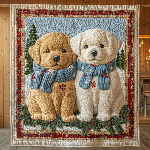 Cozy Puppy Quilt Blanket
