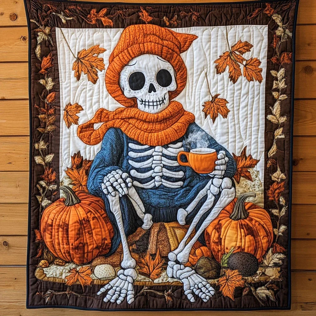 Cozy Skeleton Quilt Blanket