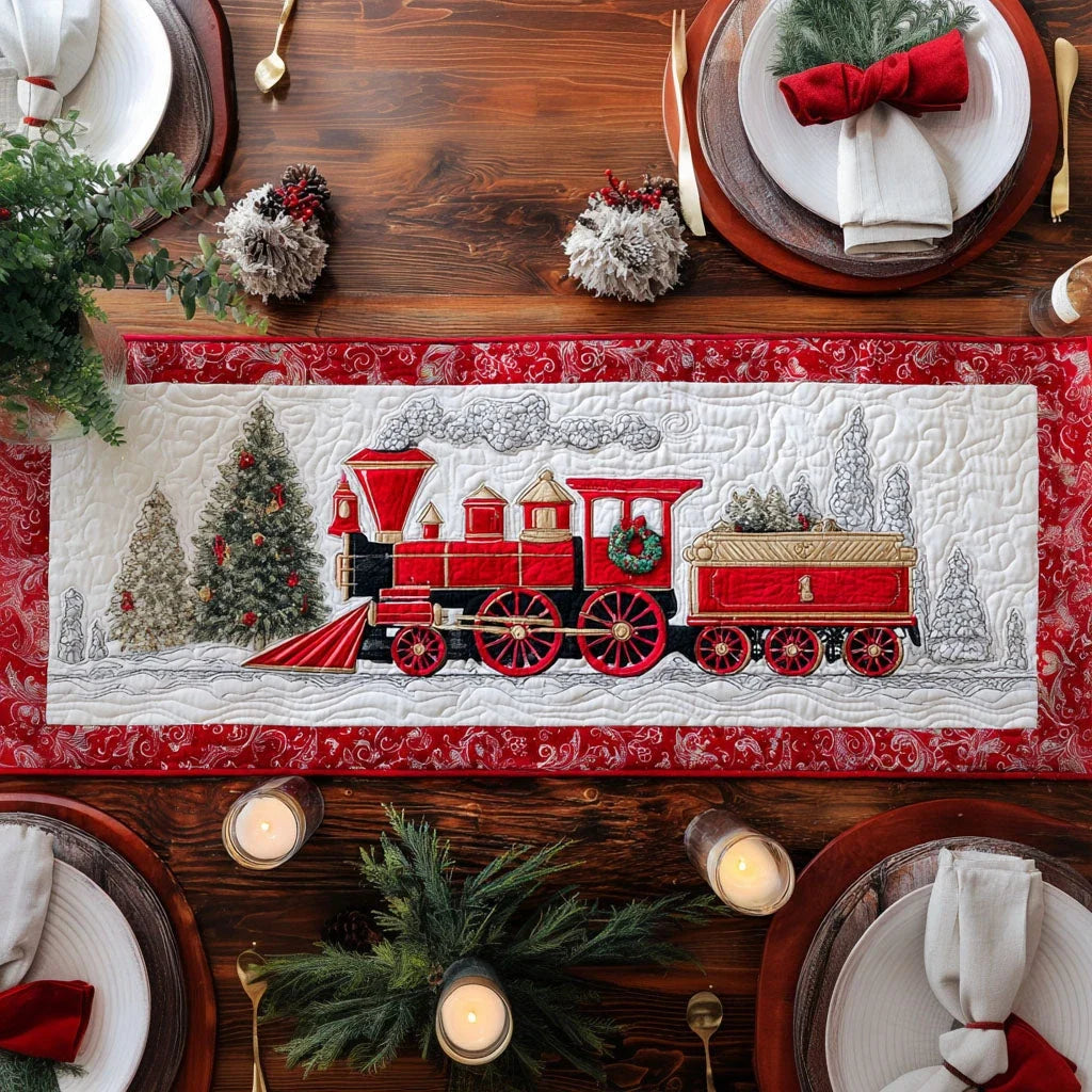 Crimson Cargo Quilted Table Runner