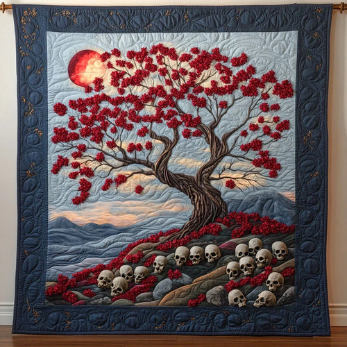 Crimson Grove Quilt Blanket