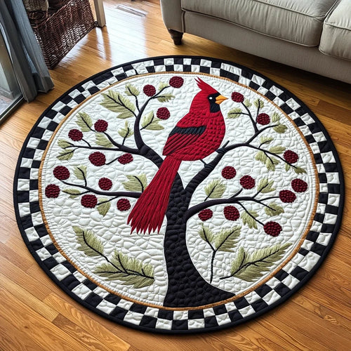 Crimson Majesty Quilted Round Mat