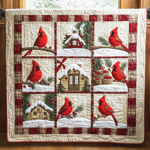 Crimson Wing Quilt Blanket
