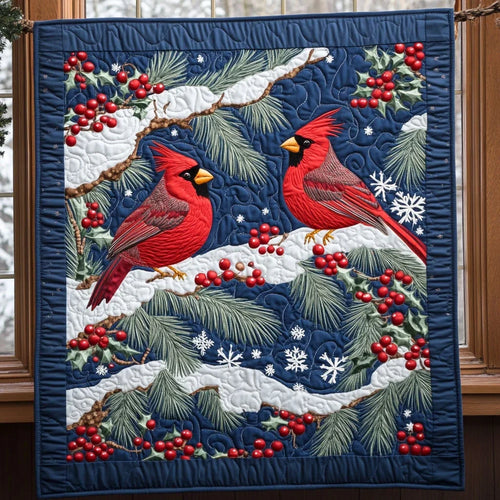 Crimson Winter Quilt Blanket