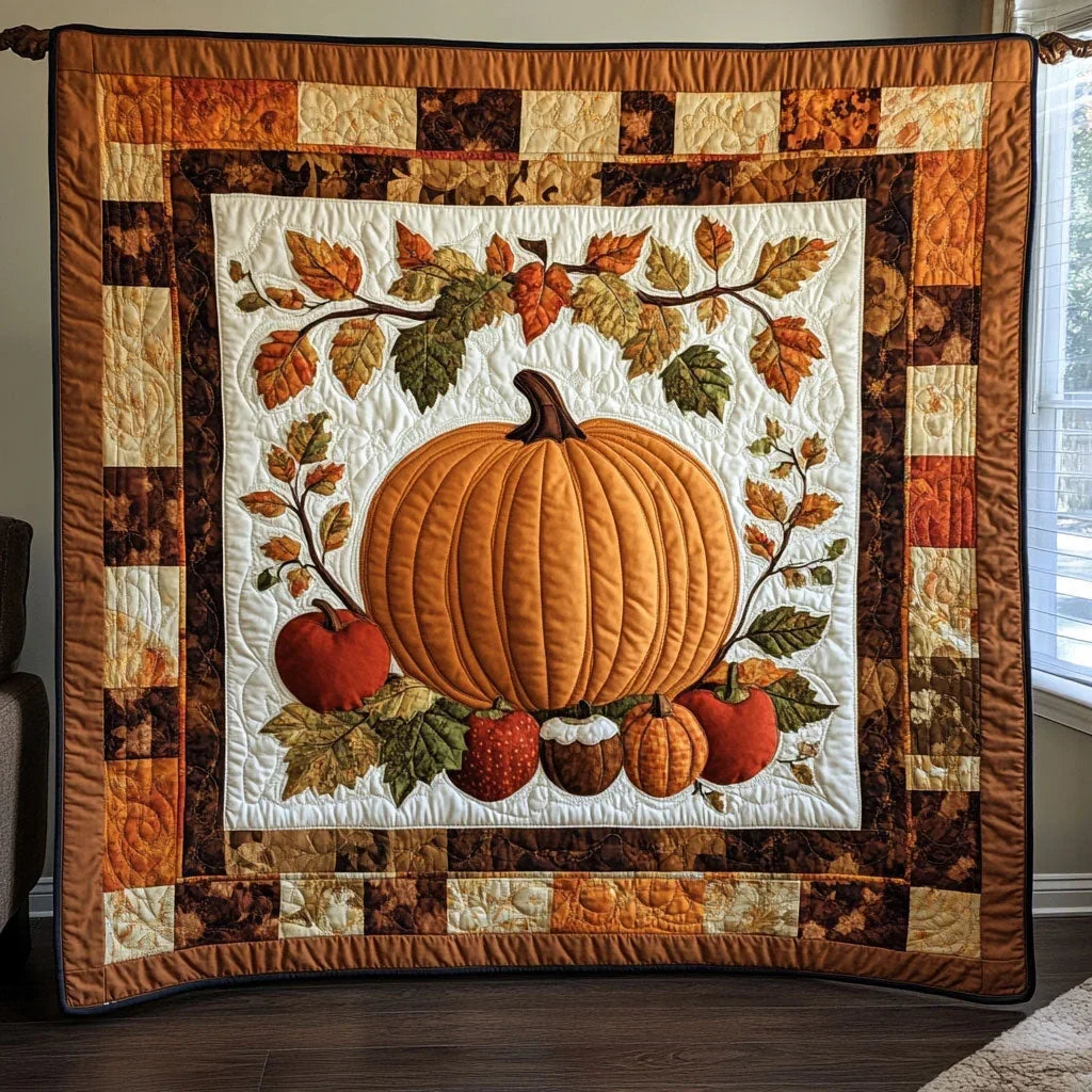 Crisp Leaves Quilt Blanket