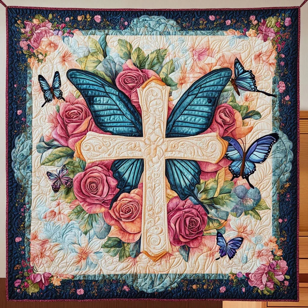 Cross Of Wings Quilt Blanket