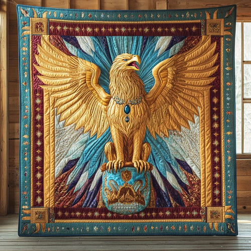 Crowned Aegis Quilt Blanket