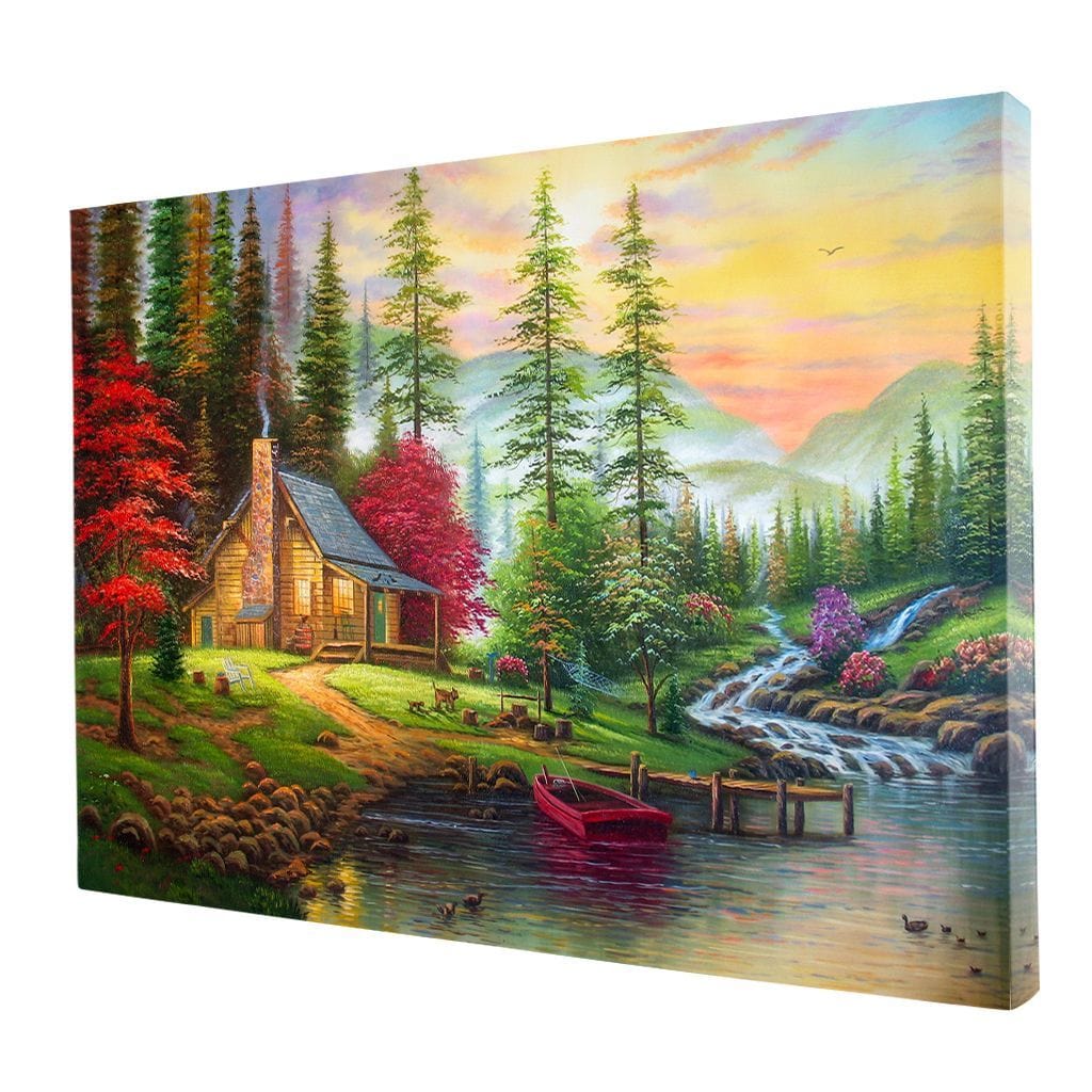 The House by the River Canvas Wall Art