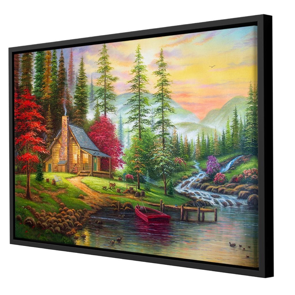 The House by the River Canvas Wall Art