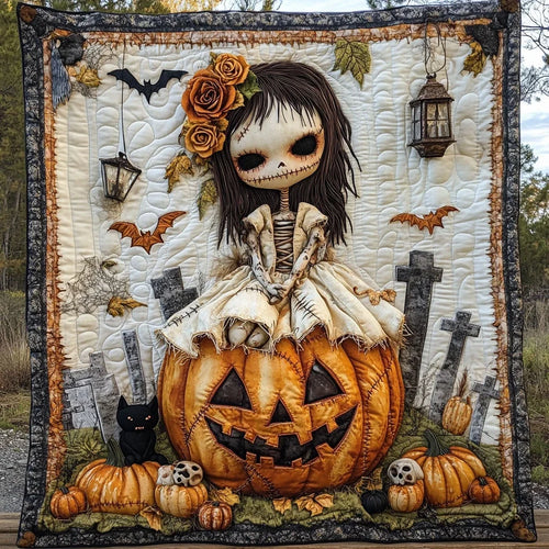 Cursed Doll Quilt Blanket