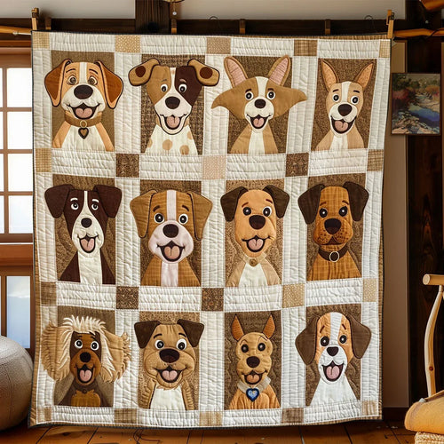 Cute Puppy Quilt Blanket