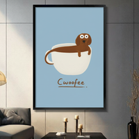 Cwoofee Dachshund Funny Dog Canvas Wall Art