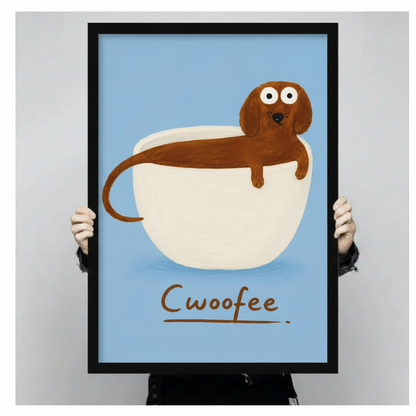 Cwoofee Dachshund Funny Dog Canvas Wall Art