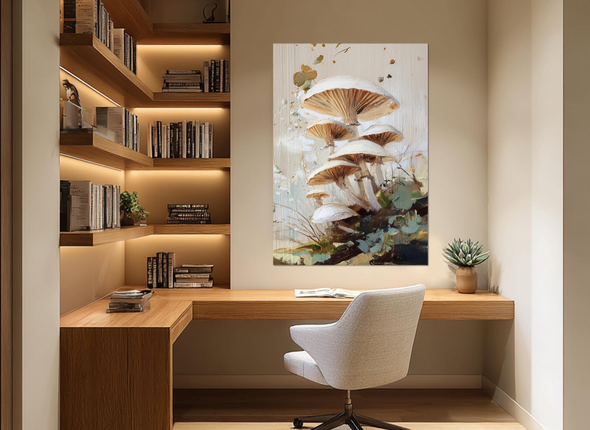 Forest Mushrooms Canvas Print - Rustic Nature Wall Art | Ready to Hang