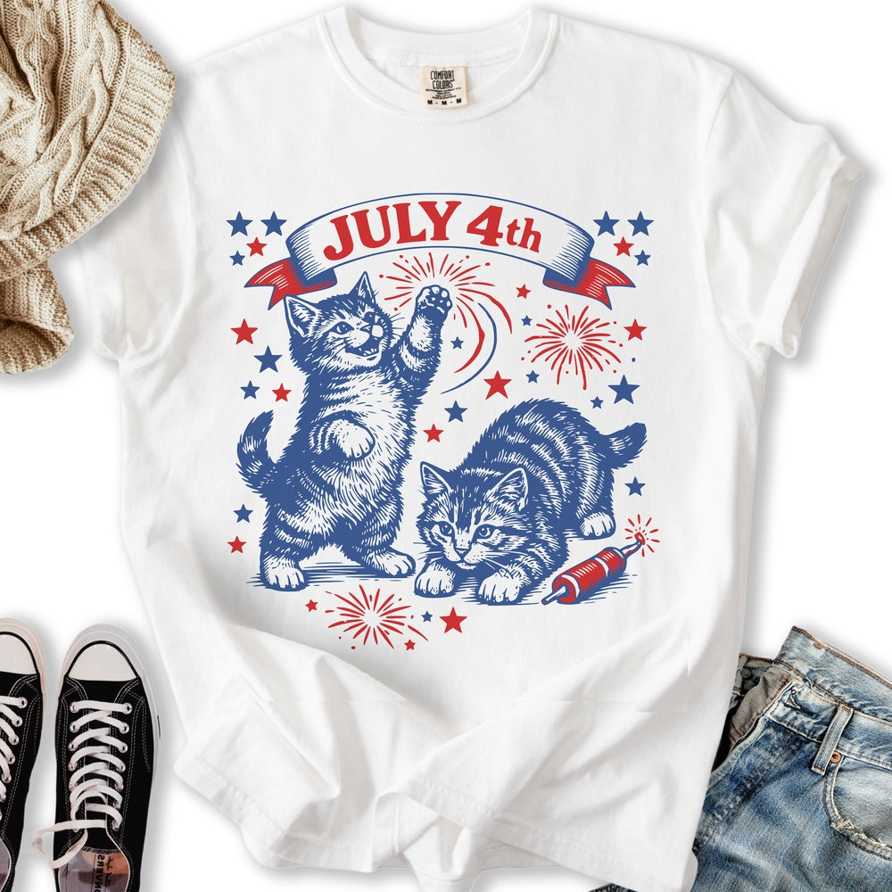 July 4th Kittens Relaxed Tee