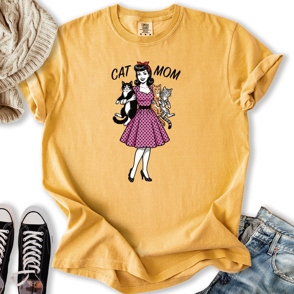 Retro Cat Mom Relaxed Tee