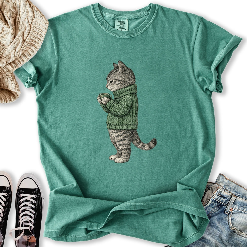 Cozy Tabby Cat Relaxed Tee