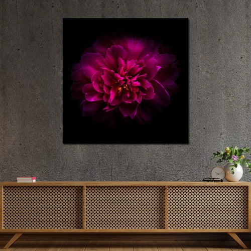 Purple Backyard Flowers Canvas Wall Art