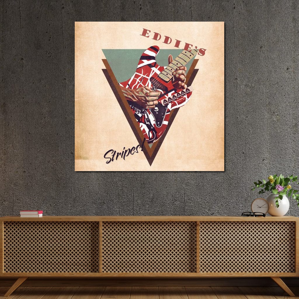 Eddie Van Halen's Guitar Retro Canvas Wall Art