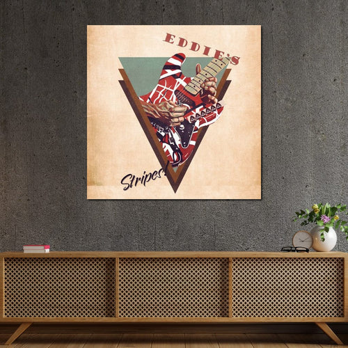 Eddie Van Halen's Guitar Retro Canvas Wall Art