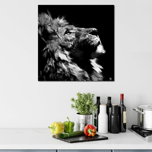 Lion Stare Canvas Wall Art