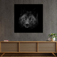 Black and White Wolf Canvas Wall Art