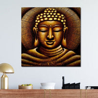 Meditating Buddha Portrait Canvas Wall Art
