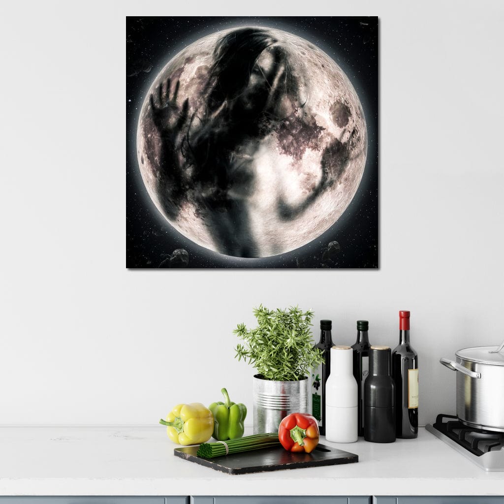 Moon Girl Canvas Wall Art