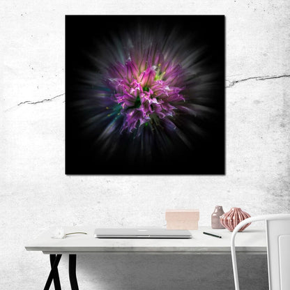 Flowers Color Flow Canvas Wall Art