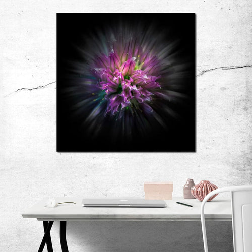 Flowers Color Flow Canvas Wall Art