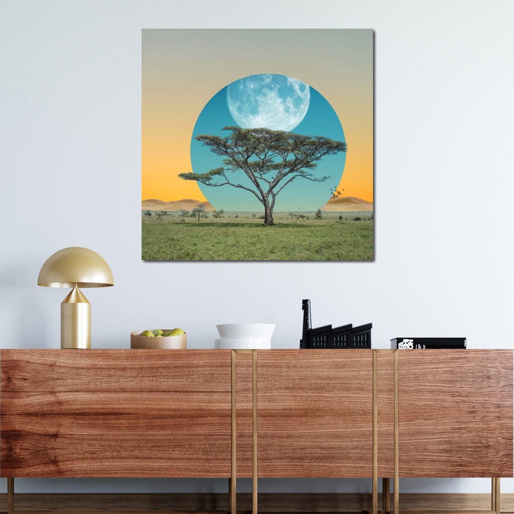 Moon Tree Canvas Wall Art