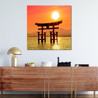Torii Gate In Japan Canvas Wall Art