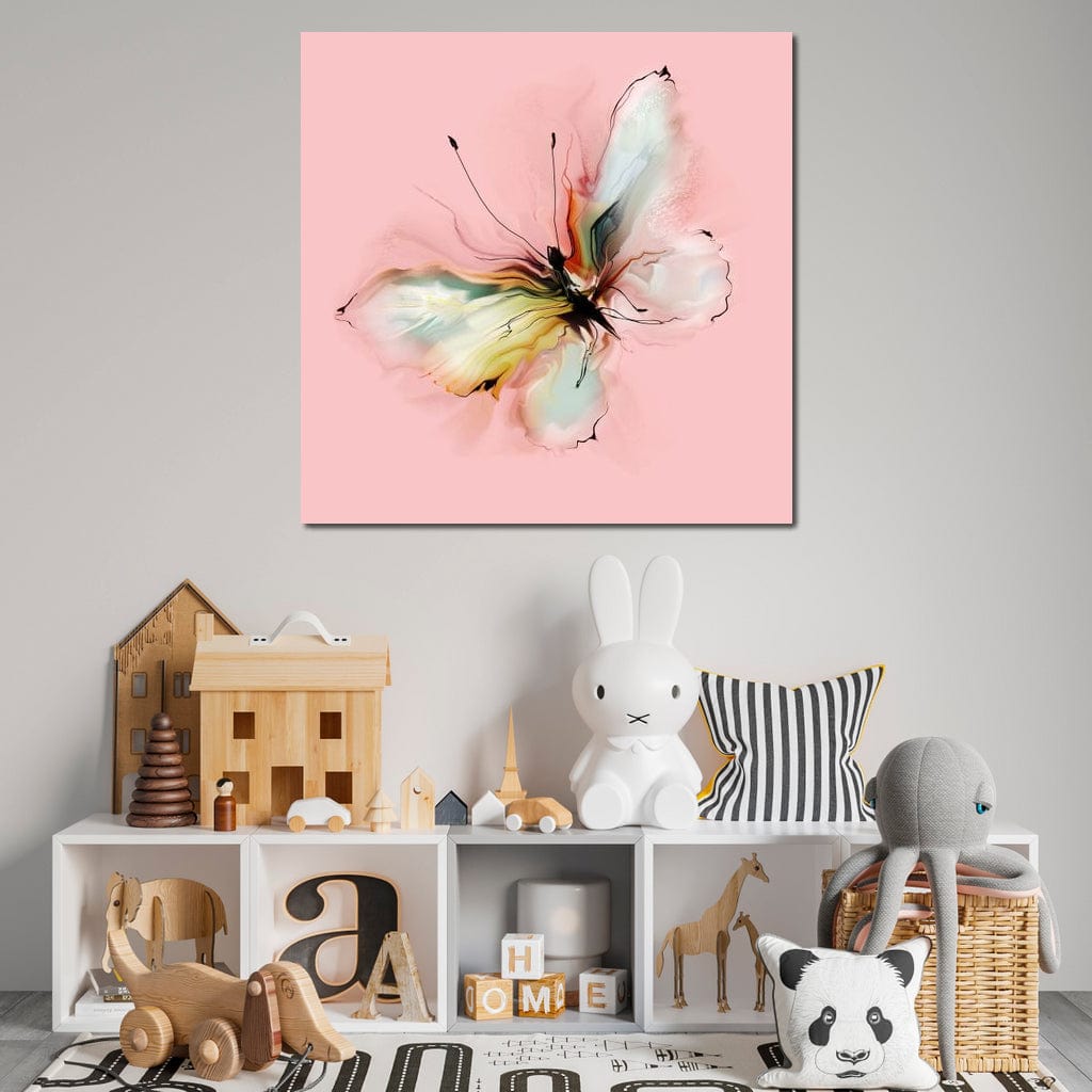 White Butterfly Canvas Wall Art